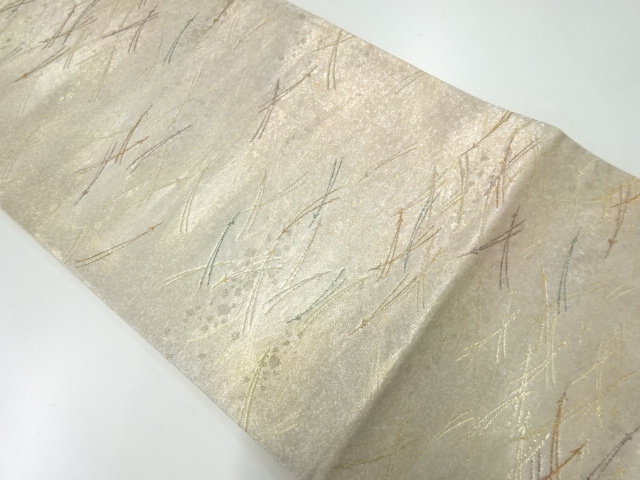 リサイクル　松葉模様織出し袋帯